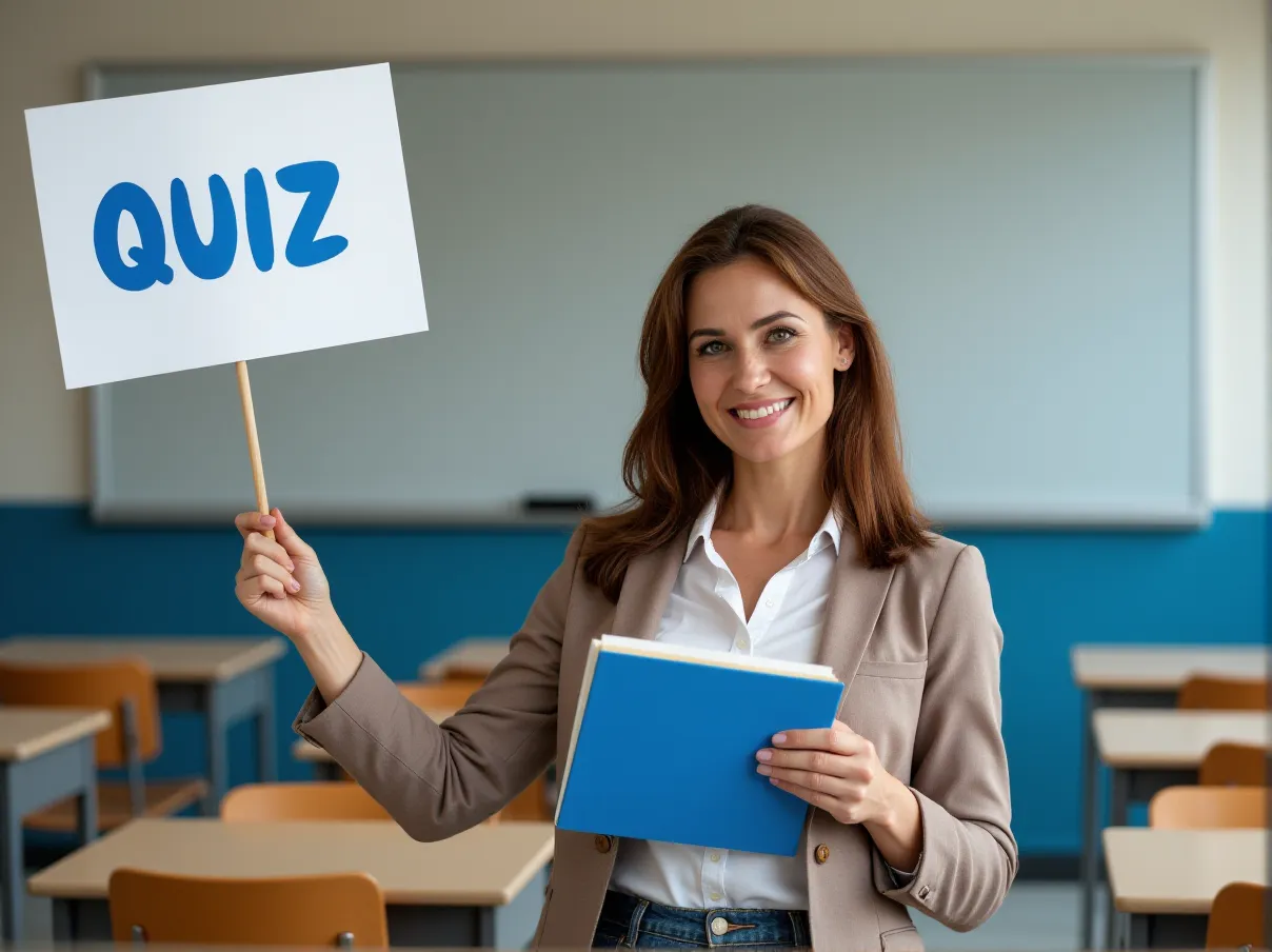 Femme dynamique présentant un support coloré